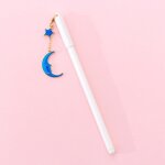 Stylo gel a pendentif etoile - lune cr�atif mignon, stylo a signature, fournitures scolaires et de bureau, ...