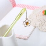 Stylo gel avec pendentif en forme de coeur, 4 pi�ces, papeterie scolaire, mignon kawaii