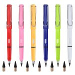 Stylo en graphite perptuel, 6 pices, ecriture longue dure, sans encre, prise confortable, fournitures ...