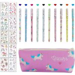 Stylo licorne ensemble de papeterie, licorne trousse pencil case, stylos bille etui a crayons licorne, ...