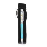 Stylo min�raux b�ryl morganite du br�sil. couleur bleu turquoise.