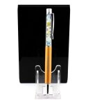 Stylo min�raux b�ryl morganite du br�sil. couleur jaune dor�.