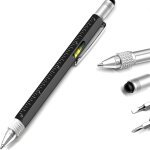Stylo multifonction 6 en 1 stylo a bille multifonction avec echelle, tournevis, niveau a bulle, cadeau ...