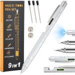 Stylo multifonction 9 en 1 - gadget insolite et utile pour homme - cadeau personnalis pour anniversaire ...