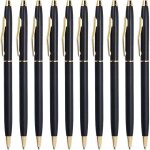 Stylos noirs classiques pour professionnels : ecriture fluide, design confortable, cartouches d'encre ...