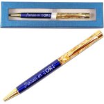Stylo parrain en or + boitier - id�e annonce parrains - cadeau stylos personnalis� - cadeaux pour annoncer ...