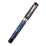 Stylo plume 100 en acrylique plaqu or 18kgp, plume m, 0. 7mm, avec clip en forme de flche