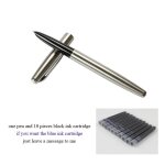 Stylo a plume en acier argenté 911, avec pointe extra fine de 0. 38mm, stylo de luxe en métal, fournitures ... Stylo a plume en acier argenté 911, avec pointe extra fine de 0. 38mm, stylo de luxe en métal, fournitures ...