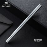 Stylo - plume en acier inoxydable, pointe extra fine / fine, encre noire entirement mtallique, pour ...