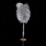 Stylo plume autruche, stylo mariage livre dor plume, stylo de signature a plume mariage, standesamt, ...