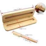 Stylo plume en bois, coffret stylos, stylo plume personnalis, avec bote a stylos en bois bambou assortie, ...
