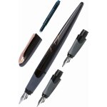 Stylo plume - calligraphie - 3 plumes diff�rentes - rechargeable - online - air noir / rose
