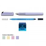 Stylo plume ceod colour schneider pointe mdium cartouche et effaceur