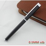 Stylo plume classique noir et argent avec pointe en iridium de 0. 5mm, le meilleur cadeau d'affaires, ...
