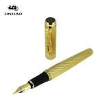 Stylo a plume dragon dor� 1200, yeux en cristal rouge, pointe moyenne, fournitures d'affaires avec pochette ...