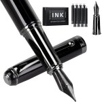 Stylo - plume a eau en métal avec etui cadeau, pointe moyenne, débit d'encre constant, stylo de luxe ... Stylo - plume a eau en métal avec etui cadeau, pointe moyenne, débit d'encre constant, stylo de luxe ...