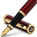 Stylo plume pour ecrire, superbe stylo de luxe, plume plaque or 24 carats (fine), magnifique convertisseur ...