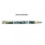 Stylo plume - encre bleue effa�able - motifs green addict - plumink
