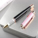 Stylo a plume de luxe, couleur or rose, clip extra fin, plume de 0. 38mm, signature de bureau, ecriture ...