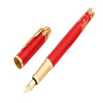 Stylo - plume de luxe a pointe moyenne, 8007 rouge dor�, fournitures scolaires pour le bureau