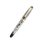 Stylo plume en m�tal noir, pointe de 0. 5mm, or, el�gant, excellent cadeau pour le bureau