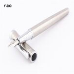 Stylo a plume moyenne en acier inoxydable, pour etudiant, ecole, bureau, nouveau, 3035