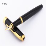 Stylo a plume moyenne pour bureau, noir, or, crochet pour ep�e, garniture, nouveau, 388