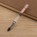 Stylo plume a piston de haute qualit, stylo gel, transparent, blanc, ecole, etudiant, bureau, stylos ...