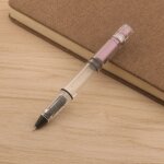Stylo plume a piston de haute qualit, stylo gel, transparent, blanc, ecole, etudiant, bureau, stylos ...