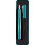 Stylo plume - pointe moyenne - bleu - rechargeable - faber - castell sparkle