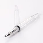 Stylo plume en rsine transparente, haute qualit, 0. 38mm, 0. 5mm, remplissage a piston de grande capacit, ...