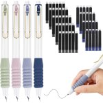 Stylos plume rtractables, lot de 4 stylo plume rtractable, stylos plume rtractables 0. 38mm, stylo ...