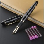 Stylo plume x450, noir, 0. 5mm, avec 5 cartouches d'encre, bo�te - cadeau, bureau