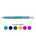 Stylo porte - mines 0. 7 mm rayures couleur message apli