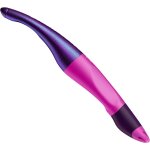 Stylo roller - 1 stylo roller ergonomique rechargeable - violet edition hologramme - gaucher