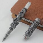 Stylo roller double dragon vintage luxueux, perle de jeu, ancienne collection de stylos lourds en métal ... Stylo roller double dragon vintage luxueux, perle de jeu, ancienne collection de stylos lourds en métal ...