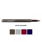 Stylo roller - encre bleue effaable - rechargeable - mtal couleur - rollink