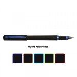 Stylo roller - encre bleue effaable - rechargeable - noir - soft mood - rollink