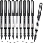 Stylos roller a encre liquide, 10pcs stylo roller encre gel, 0. 5mm pointe extra - fine stylo gel et ...