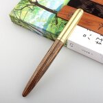 Stylo roller de luxe en bois, accessoires en m�tal or, stylo a bille et gel, papeterie de bureau, stylos ...