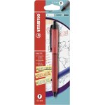 Stylo roller avec mcanisme a pression - palette rouge - largeur de trait f (0