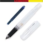 Stylo roller - rechargeable avec cartouche d'encre - pointe moyenne - corps transparent Stylo roller - rechargeable avec cartouche d'encre - pointe moyenne - corps transparent