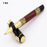 Stylo rollerball de luxe rouge dor�, sculpture de bureau, fournitures scolaires pour etudiants, stylos ...