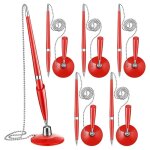 Stylo scuris avec chane de stylo adhsive, support de stylo de scurit, stylo de bureau avec chane ...