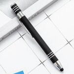 Stylo tactile universel en m�tal durable avec recharge, stylo a bille pour ordinateur, t�l�phone, papeterie ...
