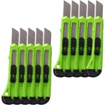 Subzonal - lot de 10 cutters professionnels largeur de lame 18 mm couteau a tapisser en acier inoxydable ...