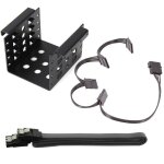Support pour disque dur ssd de 2. 5 a 3. 5 pouces, adaptateur de support de montage en mtal avec cbles ...