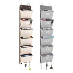 Support de dossier suspendu mural, organisateur de courrier a 6 fentes, fournitures de bureau a domicile ...