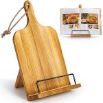 Support de livre de cuisine en bois, support de recettes, support livre réglable, support de tablette, ... Support de livre de cuisine en bois, support de recettes, support livre réglable, support de tablette, ...