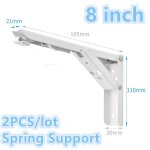 Support pliant en acier inoxydable, 2 pi�ces, triangle en fer blanc, support mural r�glable, trieur de ...